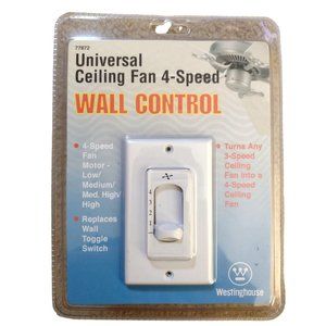 NEW! Westinghouse Universal Ceiling Fan 4-Speed Wall Control 77872